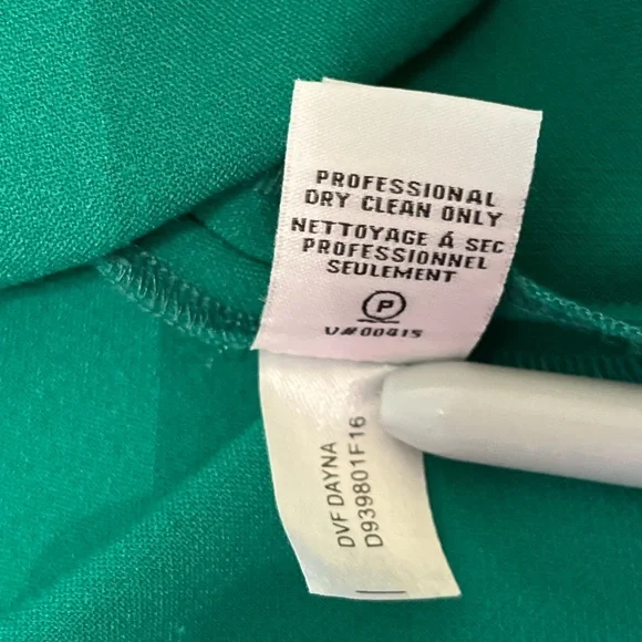 Diane Von Furstenberg DVF Dayna Fit and Flare Midi Dress in Green Size 12 EUC - Picture 10 of 15